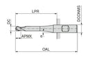 Ceratizit 3A0029-01000.0020.R02.R00500.HB.B270 Ball Nosed Cutter 5205201000 (0716243)