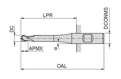 Ceratizit 3A0029-10000.0130.R02.R05000.HB.B270 CoreLine Ball-nosed End Mills N 5205210000 (0716261)