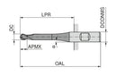 Ceratizit 3A0029-08000.0220.R02.R04000.HB.B550 Ball Nosed Cutter 5205708000 (0716167)