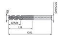 Ceratizit 3DX643-10000.30000.R03.Z00000.HA.B270 End Milling Cutter 5907099930 (0723834)