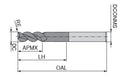 Ceratizit 3DX643-06250.12500.R03.R01250.HA.X104 End Milling Cutter With Corner Radius 5907190820 (0723789)