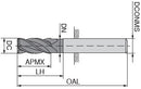 Ceratizit 3D0376-05000.18750.R06.S00000.HA.X106 End Milling Cutter 5900550038 (0718084)