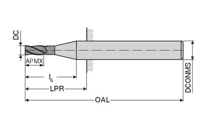 Ceratizit 3DB501-00620.01860.R04.S00000.HA.X104 CoreLine Micro End Milling Cutter UN 5900706230 (0720597)