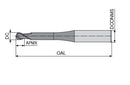 Ceratizit 3DB503-00150.00450.R04.R00075.HA.X104 Micro Ball Nosed Cutter 5900801530 (0720666)
