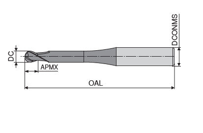 Ceratizit 3DB506-01010.01520.R04.R00505.HA.X104 CoreLine Micro Ball Nosed Cutter UN 5901010115 (0720984)