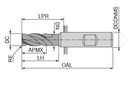 Ceratizit 3DX120-10000.17500.R04.R00300.SF.X104 End Milling Cutter With Corner Radius 5903299918 (0717714)