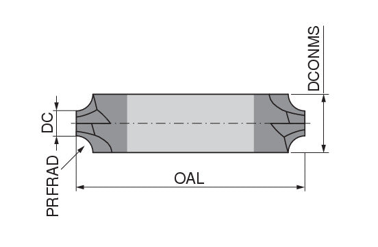 Ceratizit 3DX137-03750.00000.R02.Z01400.HA.X104 CoreLine Profile End Milling Cutter UN 5905037540 (0717802)