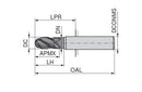 Ceratizit 3DX157-03750.06250.R04.R01875.HA.X104 Ball Nosed Cutter 5905537517 (0717851)