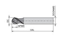 Ceratizit 3DX250-01250.01250.R02.R00625.HA.X104 CoreLine Ball-nosed End Mills ST 5906312510 (0717934)