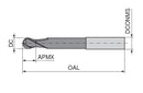Ceratizit 3DX662-03750.30000.R02.R01875.HA.B270 Ball Nosed Cutter 5907637580 (0723892)