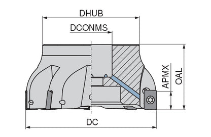 Ceratizit A241.40.R.04-15 MaxiMill Shell Mill 50769040 (0710203)