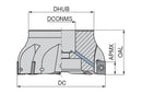 Ceratizit A241.80.R.07-15 MaxiMill Shell Mill 50769080 (0710208)