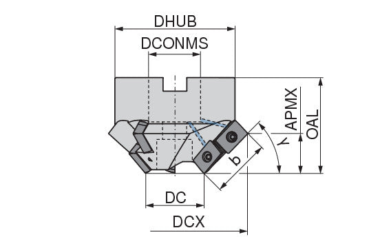 Ceratizit A2420.86.R.03-15.30° MaxiMill Chamfer Cutter 50768030 (0724144)