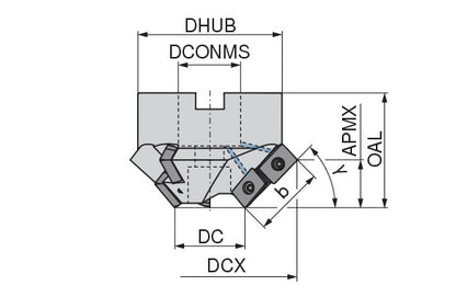 Ceratizit A2420.86.R.03-15.30° MaxiMill Chamfer Cutter 50768030 (0724144)