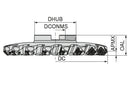 Ceratizit A270.1000.R.14-19-C250-250-EF CoreLine Shell Mill 45° 270-19 5869810014 (0722529)