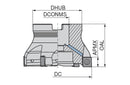 Ceratizit A491.500.R.08-12-B150-200-EF MaxiMill Shell Mill 491-12 5877650108 (0716791)