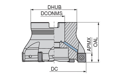 Ceratizit A491.400.R.07-12-A125-200-EF CoreLine Face Mills 491-12 5877640107 (0716790)