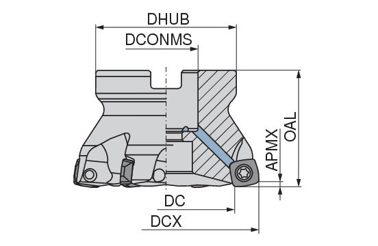 Ceratizit AHFC.40.R.04-09 MaxiMill High-feed Face Mill 50683140 (0712976)
