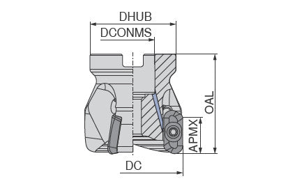 Ceratizit AHPC.63.R.04-19 MaxiMill HPC-19 Shell Mill 50717163 (0712249)