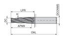 Ceratizit N.GS.3.5.30°/1.0°.Z4.HA.20 TI1000 Die Milling Cutter 52291104 (0650893)