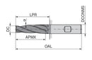 Ceratizit N.GS.3.5.30°/4.0°.Z4.HB.25 TI1000 Die Milling Cutter 52291603 (0650820)