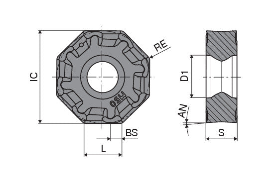 Ceratizit OAKU 060508SR-R50 CTCK215 51027508 (0714823)