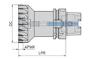 Ceratizit PCD FACE MILLING CUTTER 125 Z22 IKZ HSK- Face Milling monoblock Cutter 5002612557 (0682167)