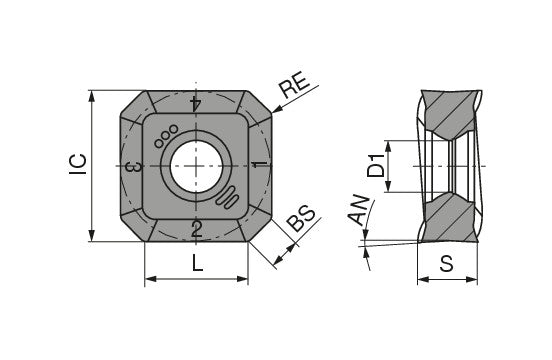 Ceratizit SOHU 1204ABSR-M50 CTCM235 CoreLine Carbide Milling indexable Insert 5113832000 (0722073)