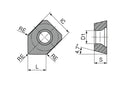 Ceratizit XOHU 1204ABSR-M50 CTPP235 CoreLine Carbide Milling indexable Insert 5114112000 (0722057)