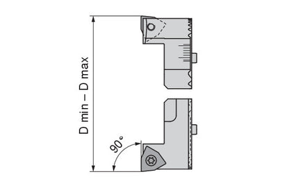 Ceratizit INSERT HOLDER VD Ø30-41MM 90° W2924 SpinTools Tool Twin G01 6287104100 (0660895)