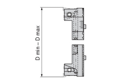 Ceratizit INSERT HOLDER VD Ø139-215MM 80/90° W2958 SpinTools Basic Tool holder, Radially And Axially Adjustable Twin G01 6287221500 (0660894)