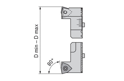 Ceratizit INSERT HOLDER VD Ø30-41 80° W2924 SpinTools Tool Twin G01 6287504100 (0660907)