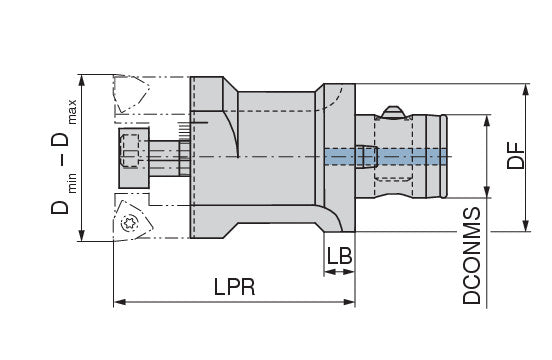 Ceratizit TWIN CUTTER BODY DIA. 39-51MM TwinKom Base Body 6288145188 (0660930)