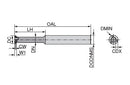 CERATIZIT MICROMILL.M0,5-1,5.HA.6.15,2 CWX500 SOLID CARBIDE THREAD MILLING CUTTER 5305301000 (0650714)