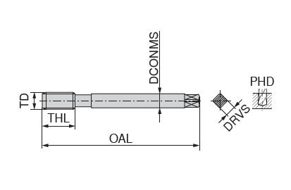 Ceratizit CavTap UNI.EG M16.6H mod.C VAP CoreLine - Blind Hole - Machine Taps For Wire Thread inserts, Right Hand - 22665160 (0656014)