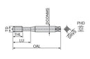 Ceratizit F CM8-6HX MOREX HML IK Through Hole-blind Hole Machine Thread formers, Right-hand With Carbide Strips 2247308000 (0682343)