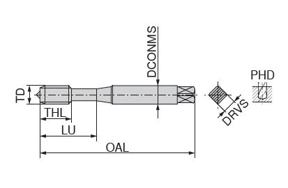 Ceratizit CavTap UNI ES.M10.ISO2-6H.DIN352-E VAP CoreLine Blind Hole Machine taps, Right-hand 22500100 (0655439)