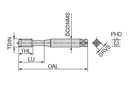 CERATIZIT SALOREX UNI.EG UNF1/4-28.2B.-E VAP HSSE MACHINE TAP SL 2268002500 (0643568)