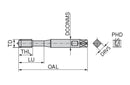 CERATIZIT SALOREX UNI NCW-PM.M8.ISO2-6H.-C TIN HSS-PM MACHINE TAP SL 2214908000 (0655602)