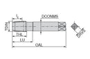 CERATIZIT SALOREX VA.NPT1/8.~DIN371-E TIN HSSE MACHINE TAP DSL 2236501200 (0655736)