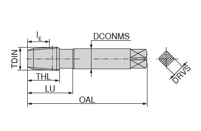 Ceratizit CavTap VA.NPT1/4-18.~DIN371-E TIN CoreLine Blind Hole Machine taps, Right-hand 22365025 (0655740)