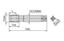 CERATIZIT SALOREX VA.NPT3/8.~DIN374-E TIN HSSE MACHINE TAP DSL 2237203700 (0655975)
