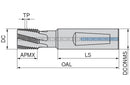 Ceratizit GWF 16X16XM1,00 SR MonoThread - TOMILL - Thread Milling Cutter 5052516100 (0682234)