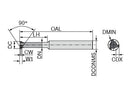 CERATIZIT MICROMILL.5,8.HA.6.0,2.0,8.25 CWX500 SOLID CARBIDE END MILLING CUTTER 5305102000 (0650713)