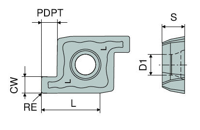 Ceratizit PM 16LG 252004-M20 CTPP430 EcoCut HM indexable Insert PM-L 70289520 (0715617)