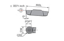 Ceratizit GX24-4R3.00N-M33 CTCP325 CoreLine Carbide Radial Grooving Insert 7036595800 (0722510)