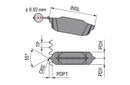 Ceratizit TC16-1 EI 28 W CTPP535 Threading Inserts Full Profile Whitworth 55° 70359110 (0717501)