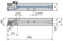 Ceratizit SCACR 2020 K12 DC CoreLine - 90° - Tool Holder With Screw Clamping 7076602000 (0722550)
