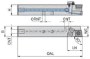 Ceratizit SCACL 2020 K12 DC MaxiLock-S - 90° - Tool Holder With Screw Clamping 7076602001 (0722143)