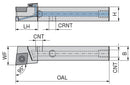 Ceratizit SCLCR 1212 F09 DC CoreLine - 95° - Tool Holder With Screw Clamping 7077001200 (0722543)